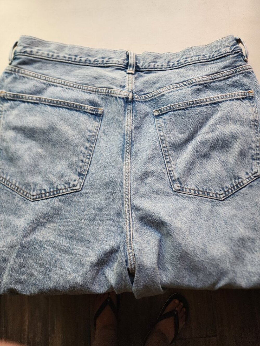 HM Fairfax Baggy Jeans 36x32 Men's Streetwear Grunge Y2K Rigid Denim Light Wash - Picture 6 of 10